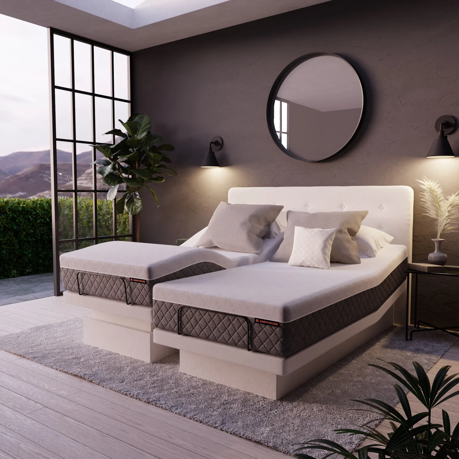 Los Angeles Dawn House bed in a luxury bedroom